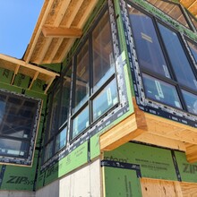 Custom built home under construction in Dorset, Vermont